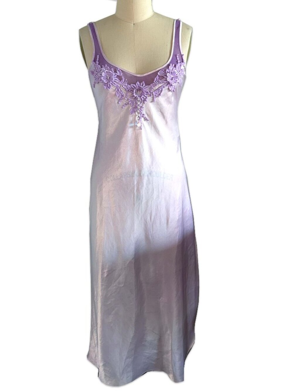 upcycled 1990s crochet flower slip dress ♡